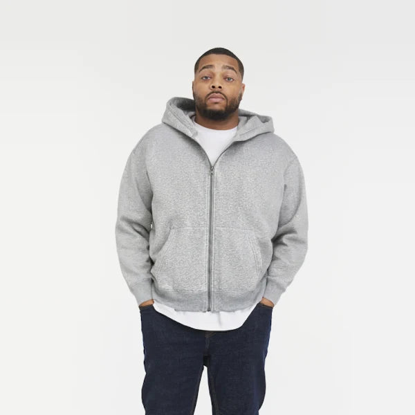 Men's Boxy Zip-Up Hoodie