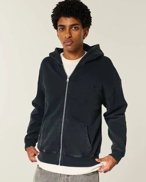 Men's Boxy Zip-Up Hoodie